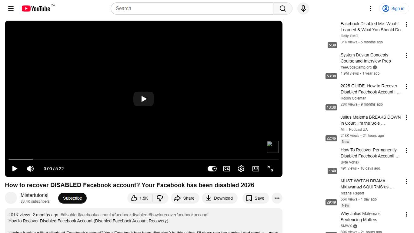How to recover DISABLED Facebook account? Your Facebook has been disabled 2026 - YouTube